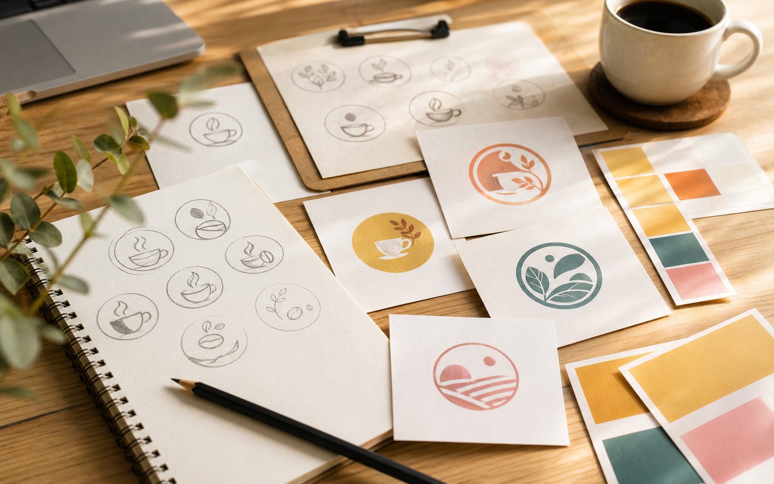 喫茶店ロゴ制作のイメージ