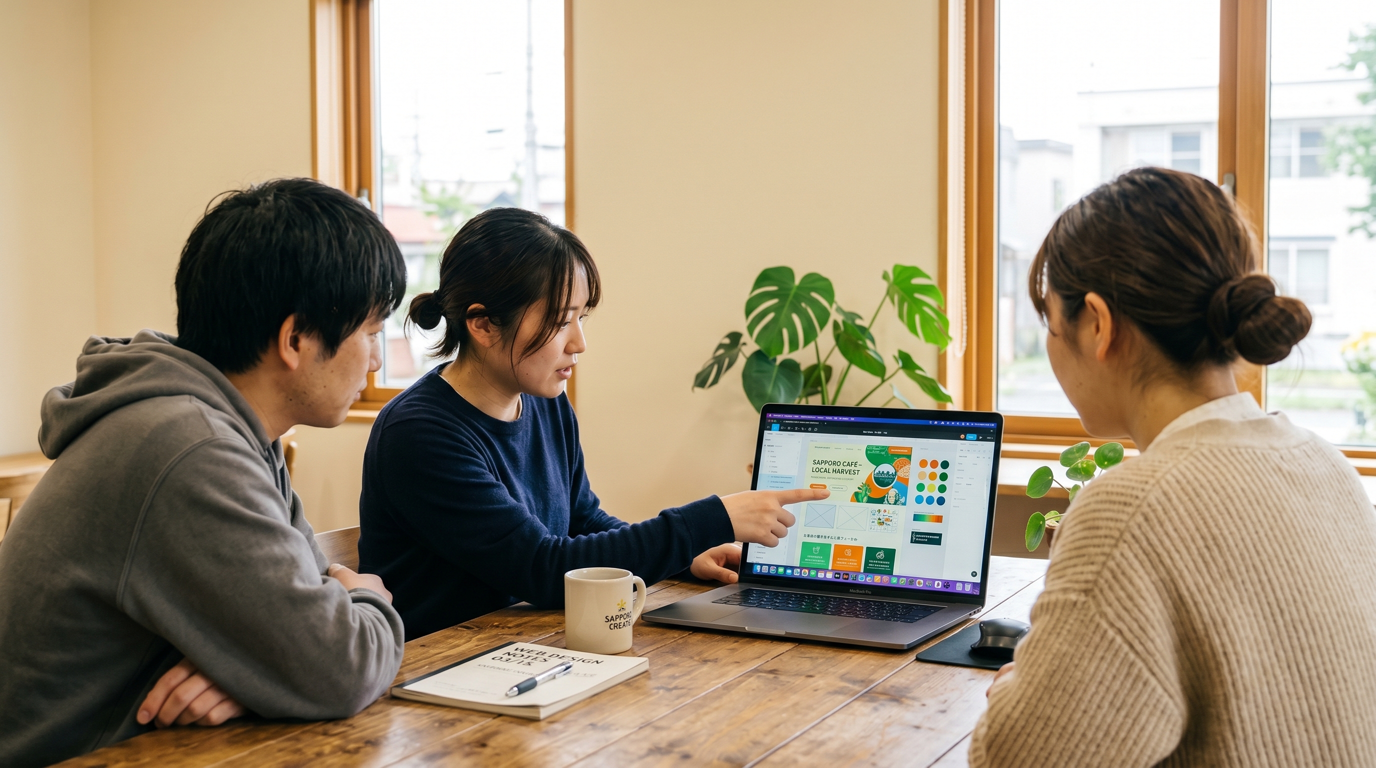 講師と利用者さんがディスカッションしている様子