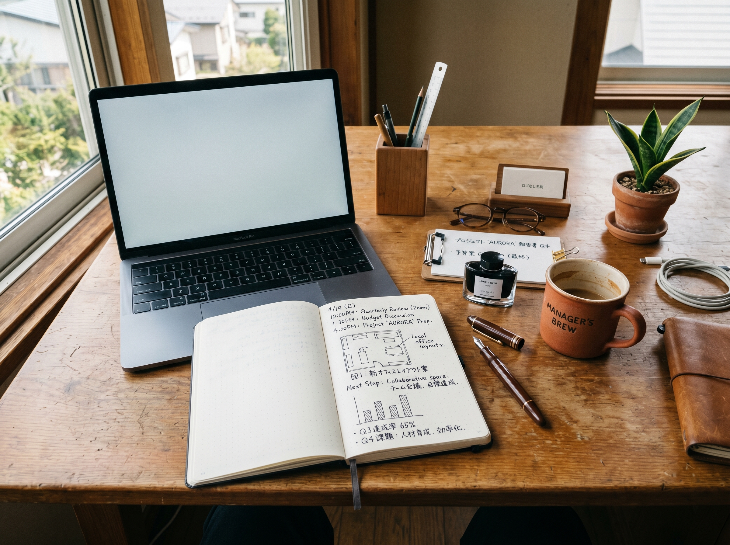 ノートPCで制作中の様子